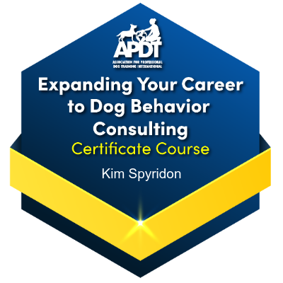 APDT Expanding Your Career to Dog Behavior Consulting Certificate